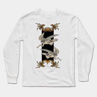 Angels floating and playing trumpets Long Sleeve T-Shirt